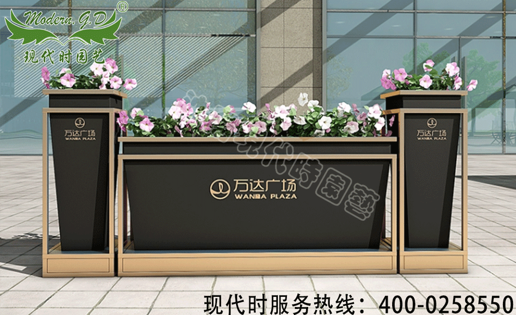廣場景觀鐵藝花箱